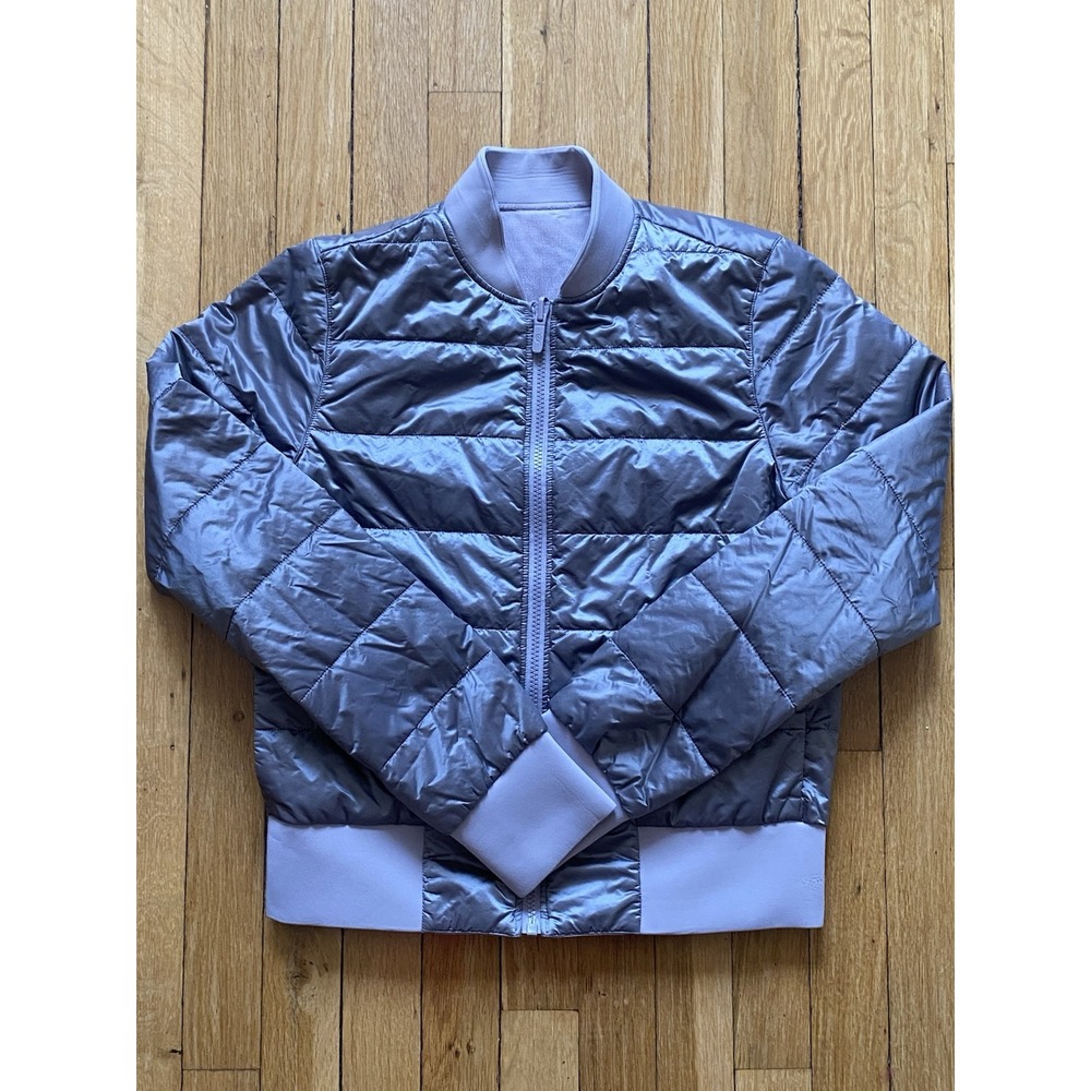 Lululemon Jacket Women's Size 4 Non-Stop Bomber Reversible Gray Smoky Blush
